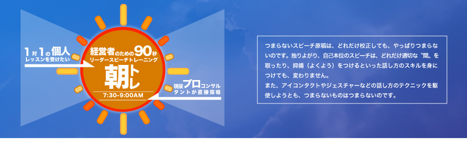 経営者のための90秒スピーチトレーニング朝トレ