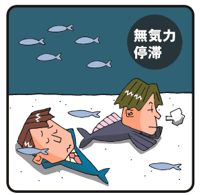 無気力停滞。無気力な社会人