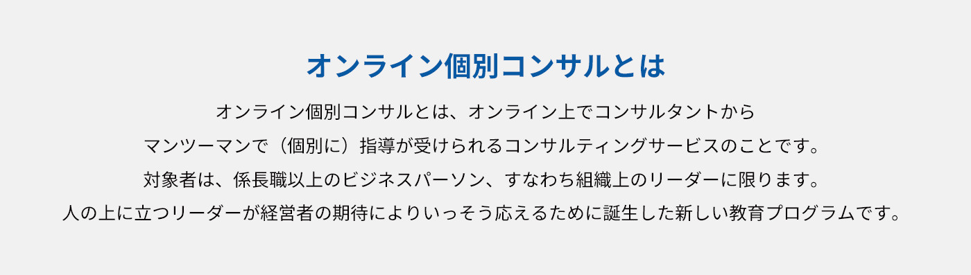 オンライン個別コンサルとは