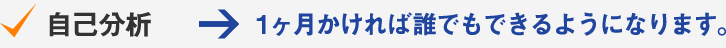 自己分析→1ヶ月かければ誰でもできるようになります。