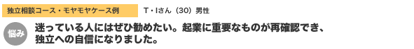 独立相談コース相談例