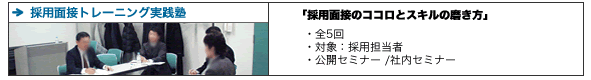 採用面接のココロとスキルの磨き方「採用面接トレーニング実践塾」